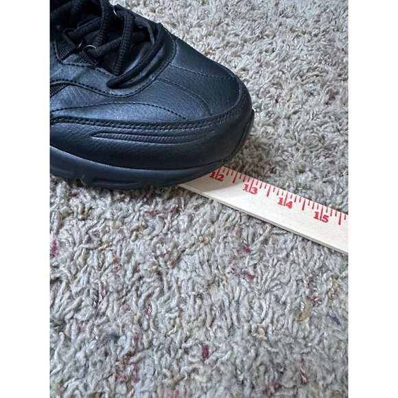 Fila Mens Black Leather Walking Shoes 11 Lightweight Comfort Lace-Up work shoe - Picture 6 of 7